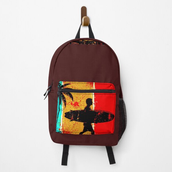 Artikelvorschau, Vintage-Surf-Silhouette | Palme und Retro-Surfer entworfen und verkauft von AstronautMerch.
