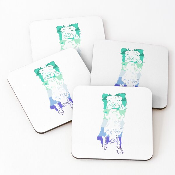 Item preview, Gay flag Australian Shepherd dog sticker designed and sold by nova.draws.