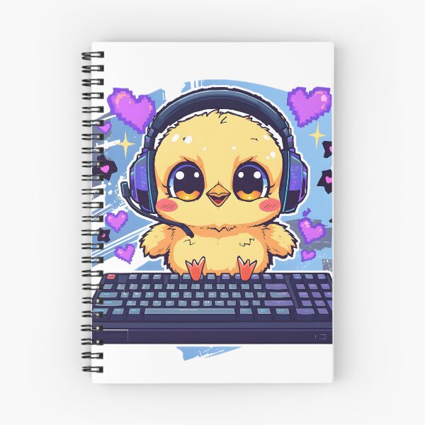 Item preview, Cute Gamer Chick Sticker | Baby Chick Gaming Keyboard | Kawaii Gamer Bird | RGB Gaming Chick | Esports Animal Illustration designed and sold by dreamz-world.