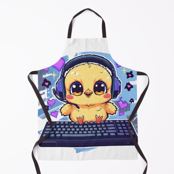 Item preview, Cute Gamer Chick Sticker | Baby Chick Gaming Keyboard | Kawaii Gamer Bird | RGB Gaming Chick | Esports Animal Illustration designed and sold by dreamz-world.