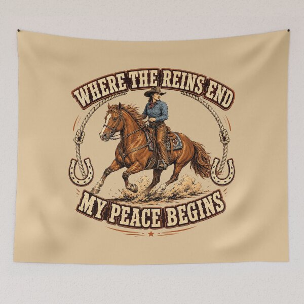 Item preview, Where the Reins End Western Horse Rider Design designed and sold by Kolibra.
