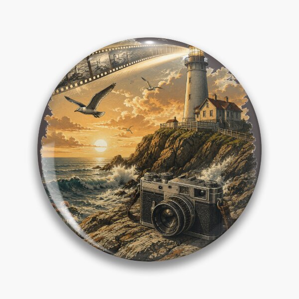 Item preview, Guided by Light | Vintage Rangefinder Camera Coastal Adventure designed and sold by Golden Era Studio.