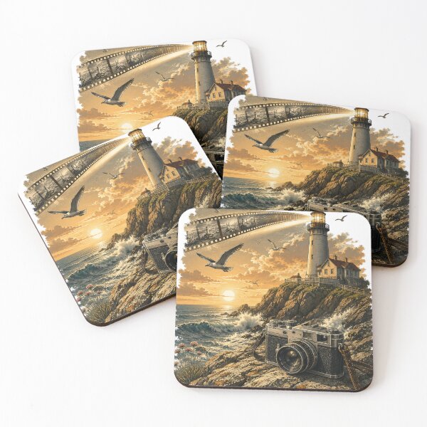 Item preview, Guided by Light | Vintage Rangefinder Camera Coastal Adventure designed and sold by Golden Era Studio.