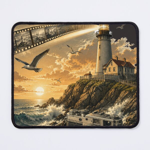 Item preview, Guided by Light | Vintage Rangefinder Camera Coastal Adventure designed and sold by Golden Era Studio.
