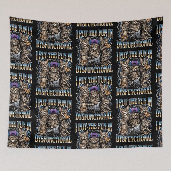 Item preview, I Put The Fun In Dysfunctional Cats Humor designed and sold by d247.
