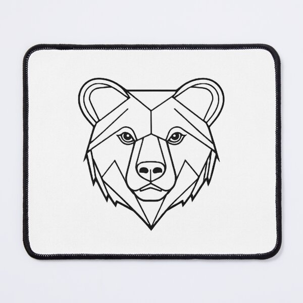 Item preview, Minimal Bear Head Line Art – Modern Wildlife Illustration - 6 designed and sold by RELAX STATION.