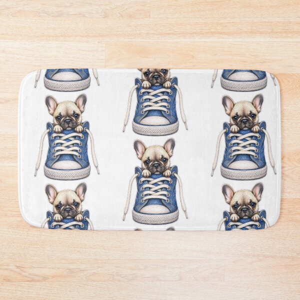Item preview, French Bulldog In Denim Sneaker designed and sold by Snurly.