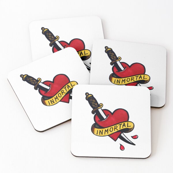 Item preview, Immortal love dagger through a heart tattoo designed and sold by emeteneme.