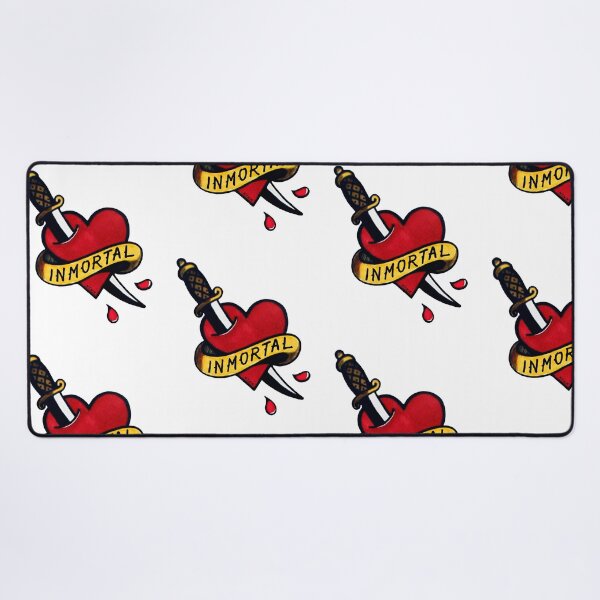 Item preview, Immortal love dagger through a heart tattoo designed and sold by emeteneme.