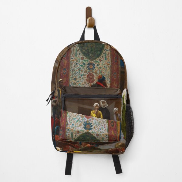 Item preview, Jean-Léon Gérôme - The Carpet Merchant Middle East carpet bazaar landscape painting scene, designed and sold by Jéanpaul Ferro.