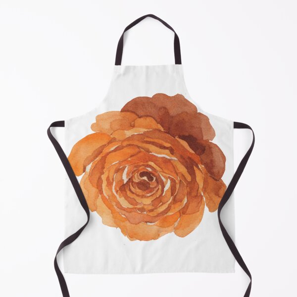 Item preview, Warm Terracotta Orange Watercolor Rose Illustration designed and sold by wissal.studio.