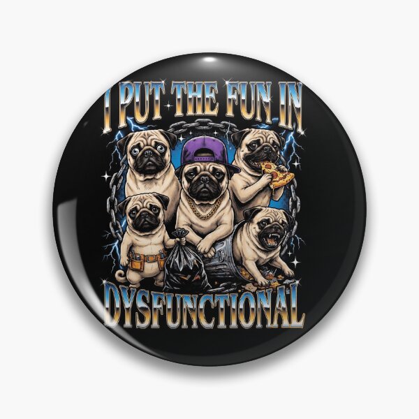 Item preview, Funny Dysfunctional Pugs Dog Lover Humor designed and sold by d247.