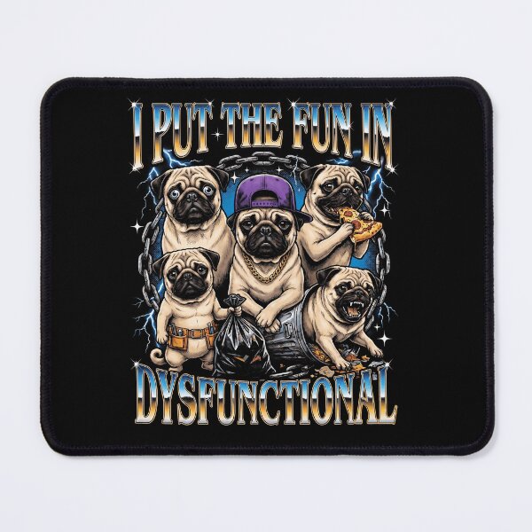 Item preview, Funny Dysfunctional Pugs Dog Lover Humor designed and sold by d247.