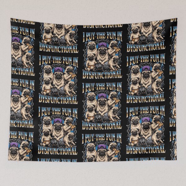 Item preview, Funny Dysfunctional Pugs Dog Lover Humor designed and sold by d247.