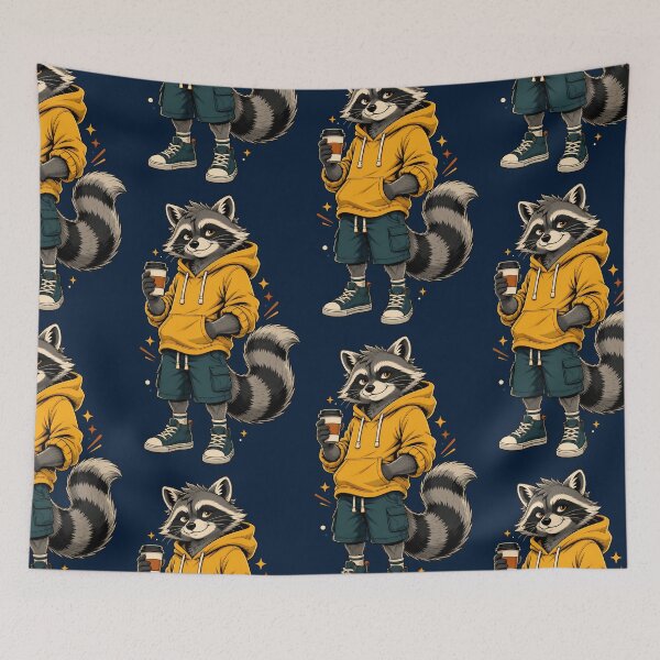 Item preview, Jimothy Raccoon Coffee Hoodie Urban Meme designed and sold by Horizon-Design.
