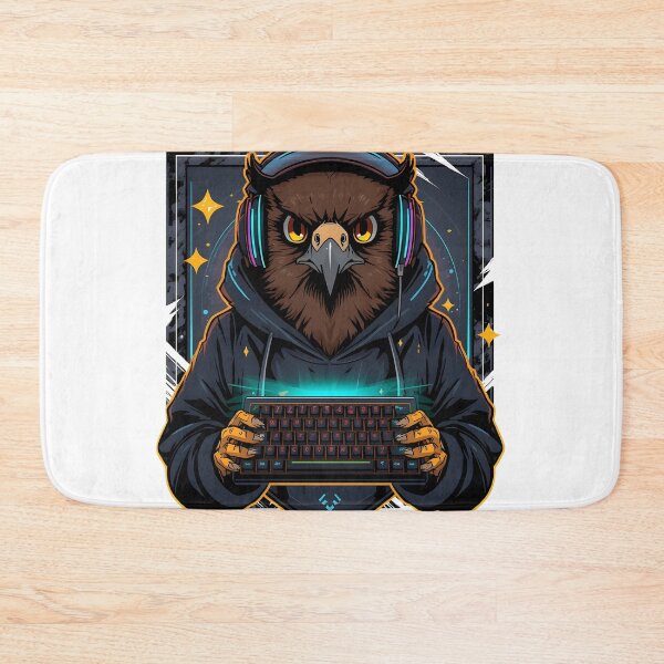 Item preview, Gaming Hawk Sticker | Fierce Esports Hawk | RGB Gamer Bird | Mechanical Keyboard Hawk | Cyberpunk Gaming Mascot designed and sold by dreamz-world.