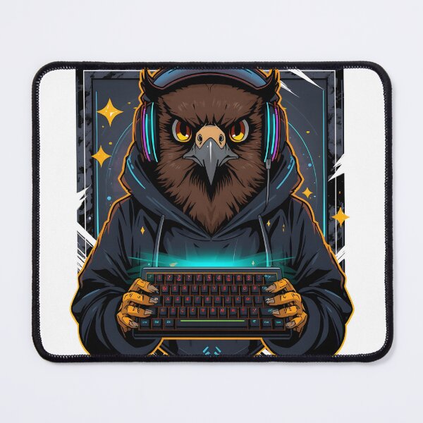 Item preview, Gaming Hawk Sticker | Fierce Esports Hawk | RGB Gamer Bird | Mechanical Keyboard Hawk | Cyberpunk Gaming Mascot designed and sold by dreamz-world.