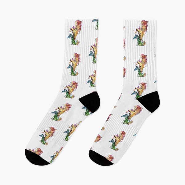 Item preview, Decorative Floral Art Giraffe and her Baby – Colorful Wildlife Animal designed and sold by Gbriel3.