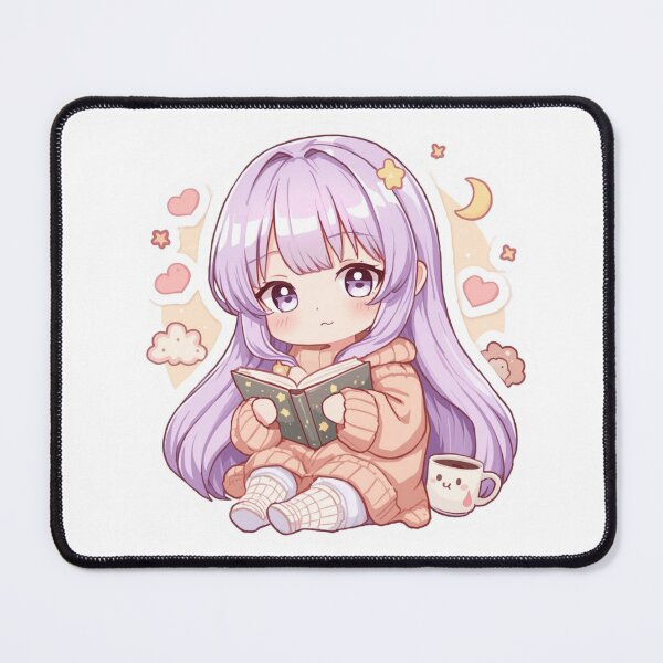 Item preview, Cute Bookworm Chibi PNG Sticker | Kawaii Cozy Reader Anime Girl | Reading Club Graffiti Aesthetic | Book Lover Vinyl Decal designed and sold by Stylestickers55.