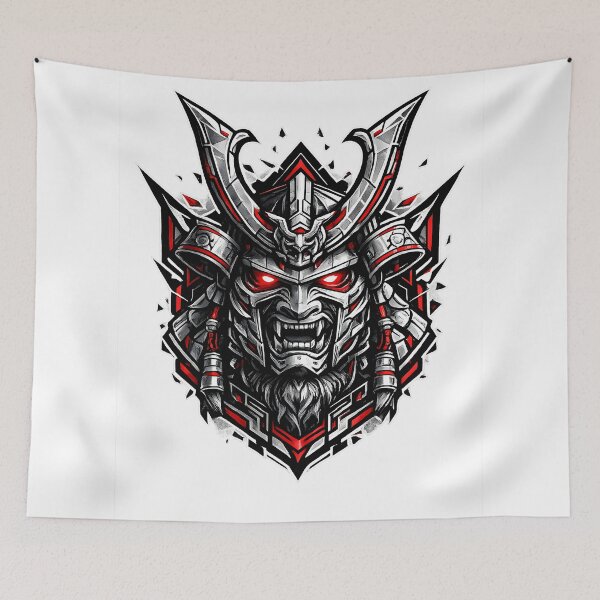 Item preview, Cyber Samurai Oni Mask Warrior designed and sold by CreativeMindsetLab.