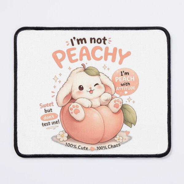 Item preview, Kawaii Peach Bunny – Sweet & Chaotic designed and sold by chunzartshop.