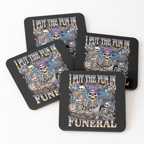 Item preview, I Put The Fun In Funeral Skeleton Party designed and sold by d247.