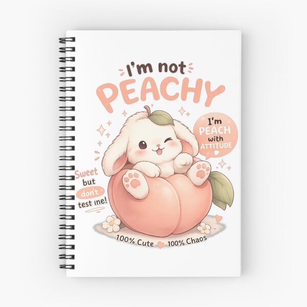 Item preview, Kawaii Peach Bunny – Sweet & Chaotic designed and sold by chunzartshop.