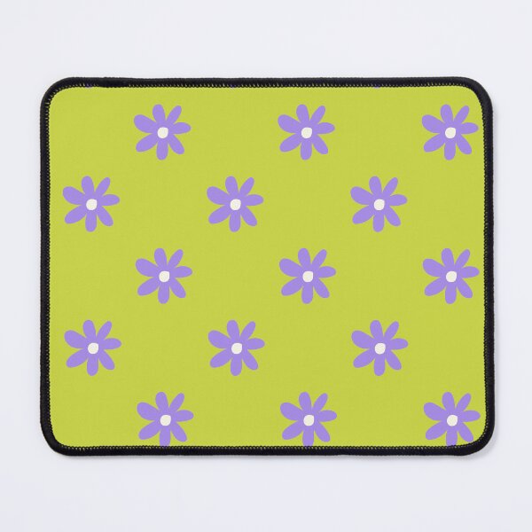 Item preview, Retro Purple Daisy Pattern | Vibrant Lime Green Floral Print | Groovy Purple and Green Wildflowers Design | Whimsical Purple Flower Pattern | Funky Lime Floral Seamless Pattern designed and sold by VivaFy.