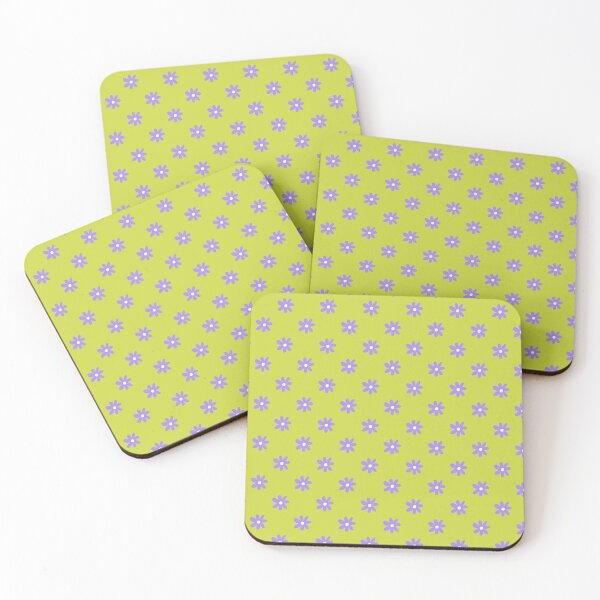 Item preview, Retro Purple Daisy Pattern | Vibrant Lime Green Floral Print | Groovy Purple and Green Wildflowers Design | Whimsical Purple Flower Pattern | Funky Lime Floral Seamless Pattern designed and sold by VivaFy.