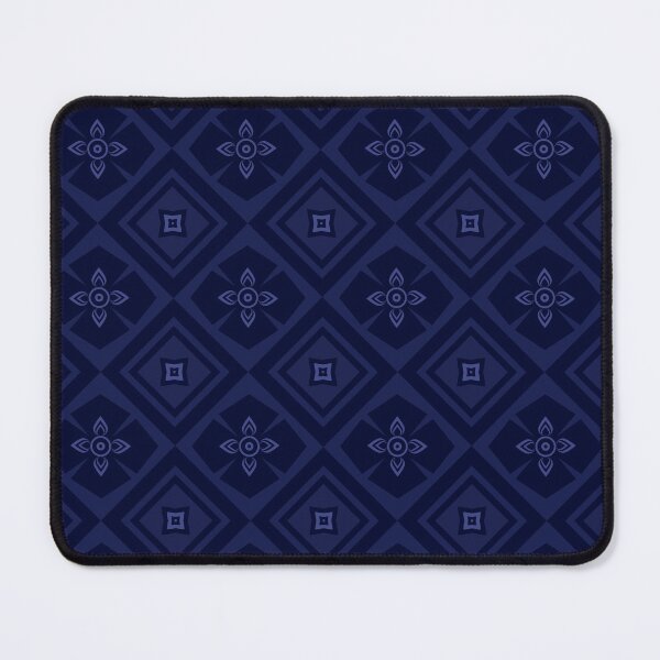Item preview, Thai Floral Diamond Seamless Pattern Deep Navy Tonal Luxury Thai Ornamental Textile Fabric Design designed and sold by KOPatternCo.