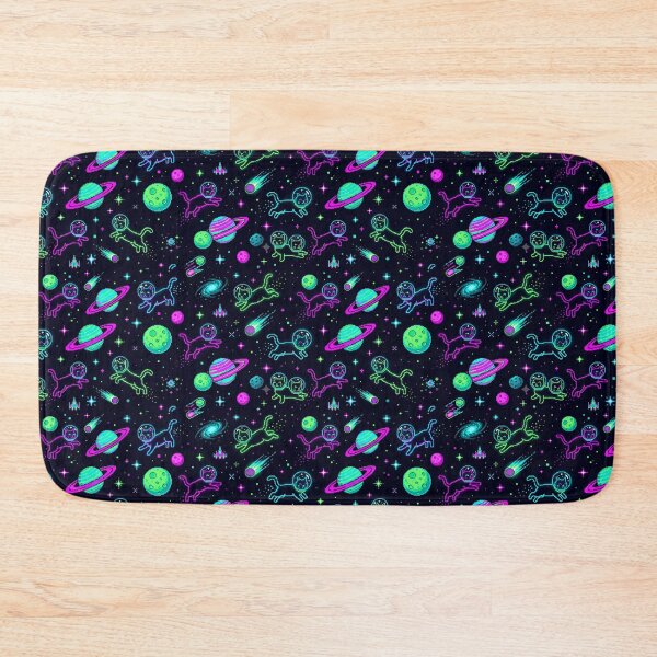 Item preview, Retro 8-Bit Pixel Art Neon Space Cats designed and sold by Thai Vibe Studio.