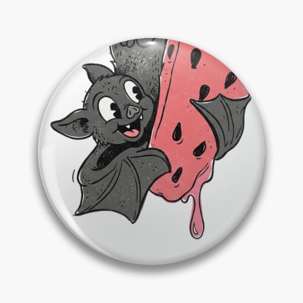 Item preview, Happy Bat Hanging Upside Down Eating Giant Watermelon Slice Vintage 1930s Rubberhose Cartoon Art designed and sold by OnPointOutfits.