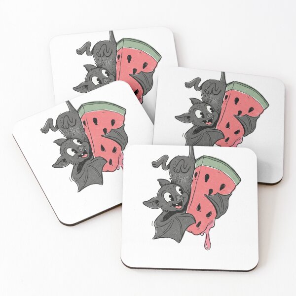 Item preview, Happy Bat Hanging Upside Down Eating Giant Watermelon Slice Vintage 1930s Rubberhose Cartoon Art designed and sold by OnPointOutfits.