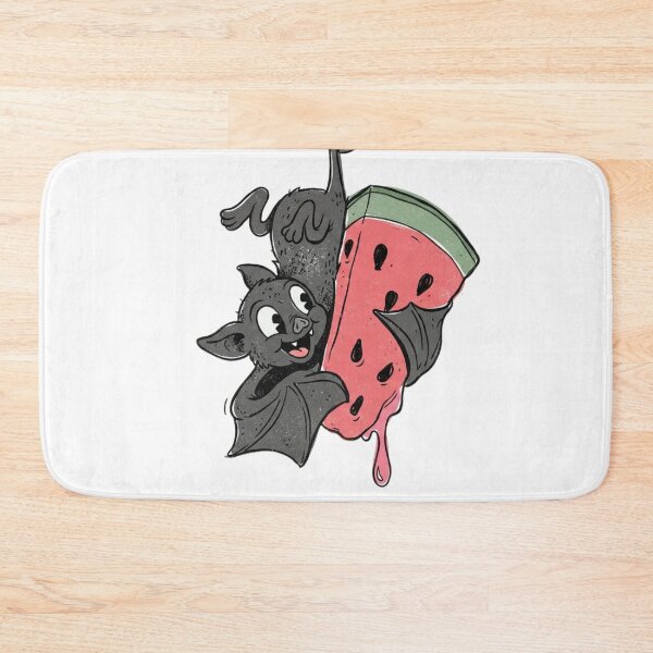Item preview, Happy Bat Hanging Upside Down Eating Giant Watermelon Slice Vintage 1930s Rubberhose Cartoon Art designed and sold by OnPointOutfits.