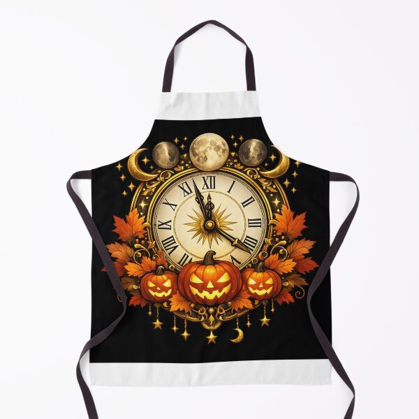 Item preview, Enchanted Pumpkin Moon Clock Sticker designed and sold by VeltrixaDesigns.