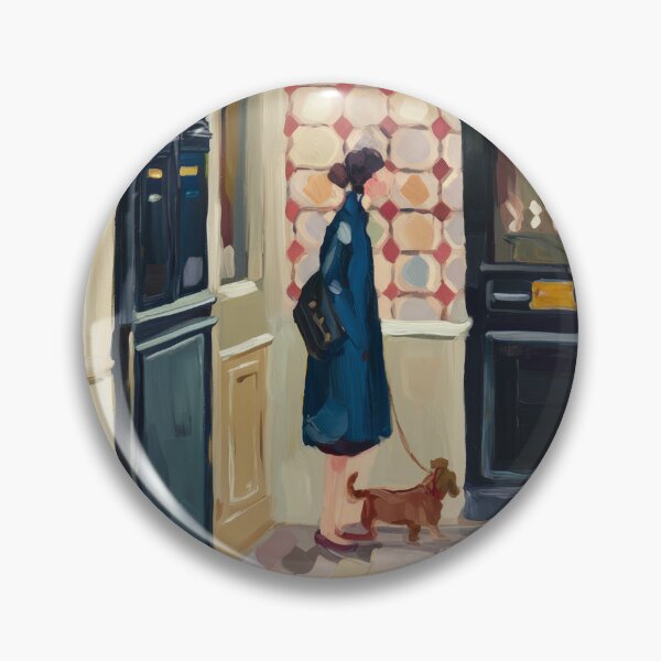 Item preview, Montmartre Street Art – "Turning the Corner with Her Dog" designed and sold by CARRAANN.
