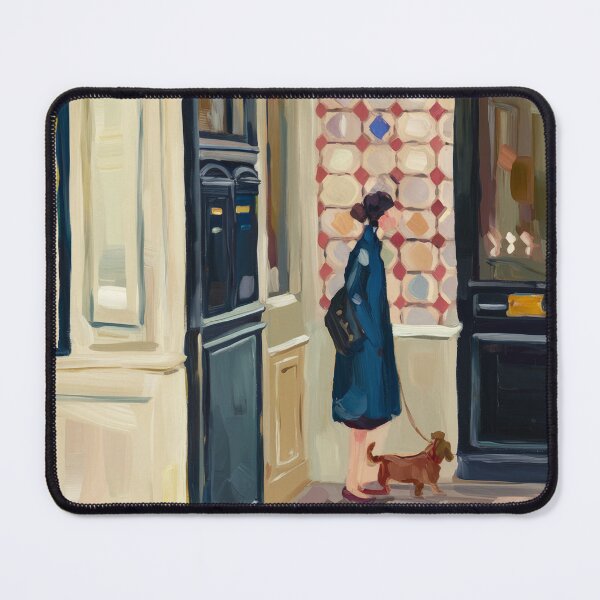 Item preview, Montmartre Street Art – "Turning the Corner with Her Dog" designed and sold by CARRAANN.