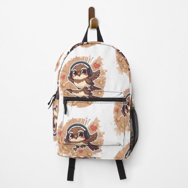 Item preview, Cute Gamer Sparrow Sticker | Kawaii Gaming Bird | Baby Sparrow with Headphones | Cozy Gamer Bird | Gaming Animal Illustration designed and sold by dreamz-world.