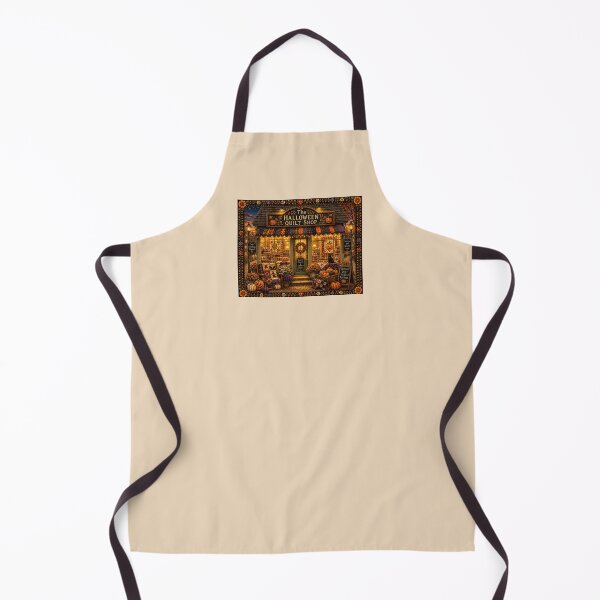Item preview, The Halloween Quilt Shop | Halloween Folk Art | Cozy Autumn Quilt Store designed and sold by Novel Works Studio.