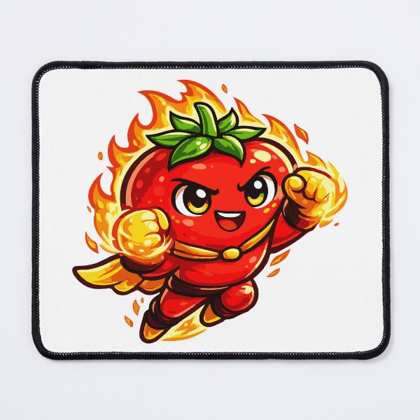 Item preview, Fire Superhero Tomato Cartoon Character designed and sold by NakottaFashion.