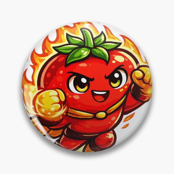 Item preview, Fire Superhero Tomato Cartoon Character designed and sold by NakottaFashion.