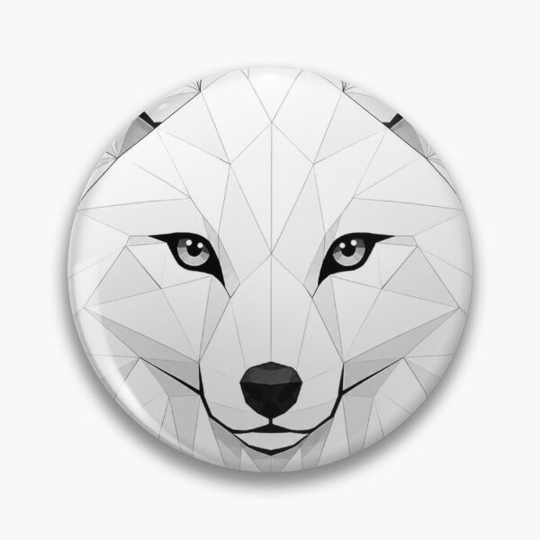 Item preview, Geometric Arctic Fox Head | Low Poly Wildlife Vector Sticker designed and sold by DesertInkArt.