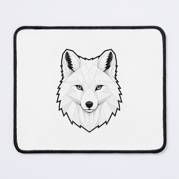 Item preview, Geometric Arctic Fox Head | Low Poly Wildlife Vector Sticker designed and sold by DesertInkArt.