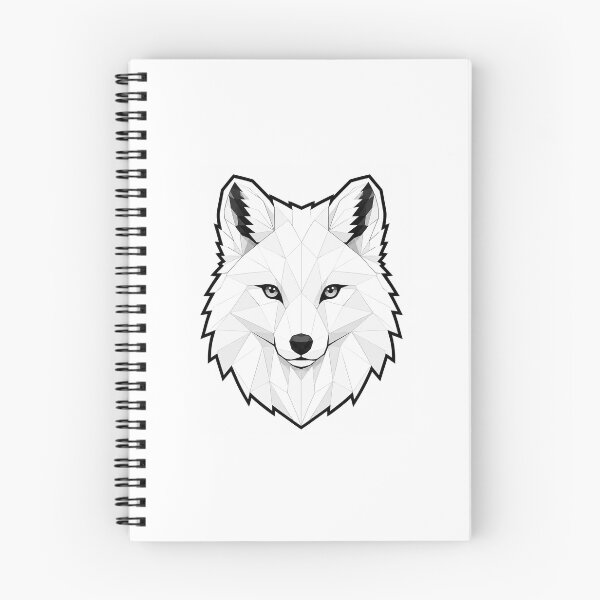 Item preview, Geometric Arctic Fox Head | Low Poly Wildlife Vector Sticker designed and sold by DesertInkArt.