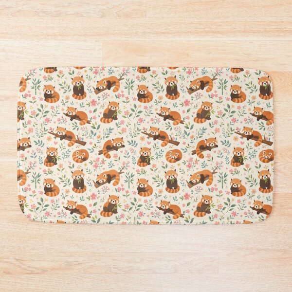 Item preview, red panda and floral pattern designed and sold by Nolan6.