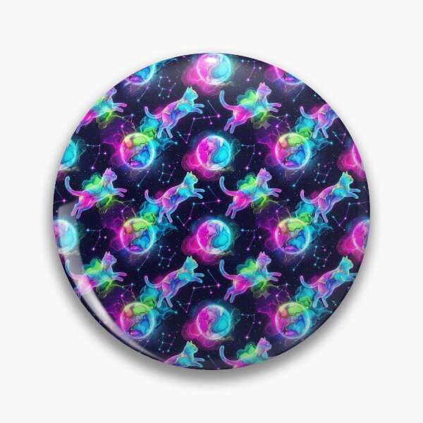 Item preview, Fluid Liquid Neon Cosmic Cats Pattern designed and sold by Thai Vibe Studio.