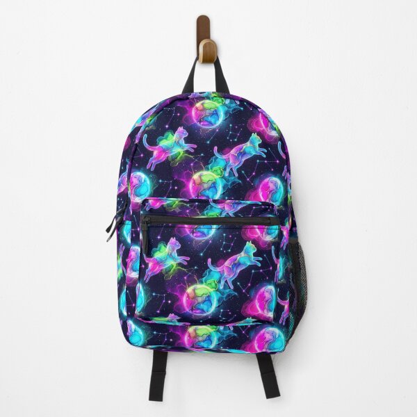 Item preview, Fluid Liquid Neon Cosmic Cats Pattern designed and sold by Thai Vibe Studio.
