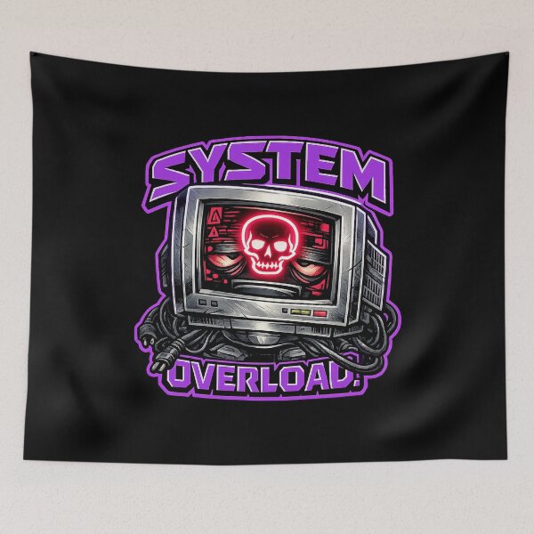 Item preview, SYSTEM OVERLOAD. Retro CRT Monitor – Computer Burnout Humor designed and sold by Anyshca.