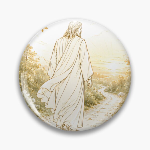 Item preview, Jesus Leads My Way – Inspirational Christian Line Art designed and sold by Niespodzianki.