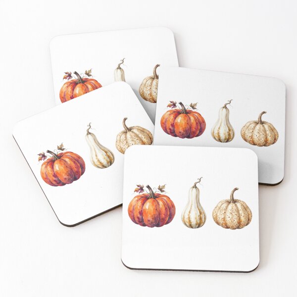 Item preview, Watercolor Autumn Pumpkins Design, Fall Orange and Beige Gourds  designed and sold by VibranPalette.
